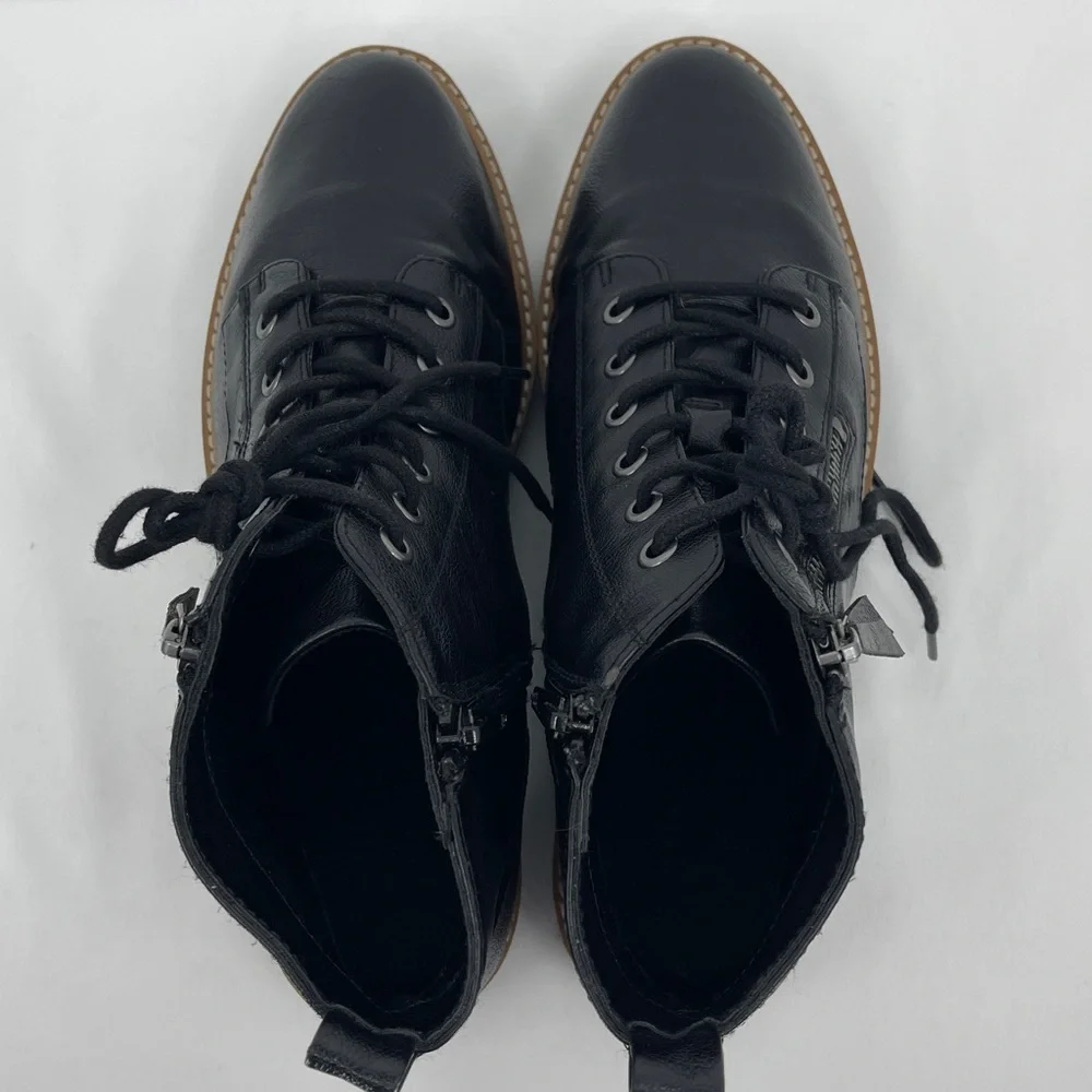 NATURALIZER WOMENS Black Leather Boots SIZE 9.5 SIDE ZIPPER
